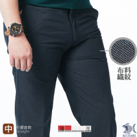【NST Jeans】大尺碼 灰藍織紋 夏薄款 斜口袋精品休閒男褲-中腰直筒 390(5825) 台灣製 紳士