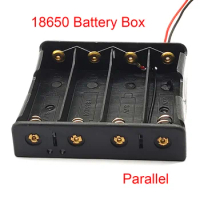 5Pcs 18650 Parallel Battery Box 18650 Battery Cases 4*18650 Battery Holder 18650 Storage Box Case 3.7V