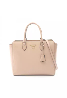 Prada Pre-Loved Prada Handbag tote bag Saffiano leather pink beige 2WAY