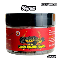 Cám Lexus Dragon Power 50gramhạt 4mm ( Bản Mới  )Thức ăn cao cấp cho cá lóc vảy Rồng-Hỗ Trợ Màu viền