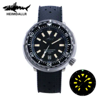 Heimdallr Watch Titanium Tuna 44MM Grey Dial Retro Luminous NH35A Automatic Mechanical Sapphire Ceramic Bezel 200Bar Waterproof
