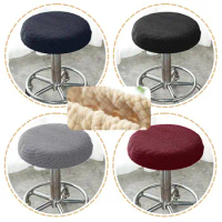 Washable Round Chair Cover Bar Stool Chair Cover,Anti-fouling,Stretchable Polyester,Elastic,Thickened Seat Chair Slipcover