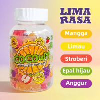 [COD] Halal Vitamin C Juice Gummy Candy 208g, 5 perisa jus, digemari dewasa dan kanak-kanak, snek wa