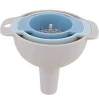 3個塑膠漏斗家用大口徑廚房分裝奶粉錐形加油過濾分液油鬥工具