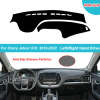 Car Inner Dashboard Cover Dash Mat For Chery Jetour X70 2018 2019 2020 2021 2022 Flannel Suede Polyester Carpet Cape Protector