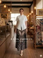 (DIJUAL TERPISAH) GURDONIA BLACK MOCCA Rok Batik Panjang Model Klok Flared Umbrella Payung Skirt Bah