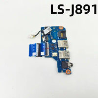 Original FOR Acer Predator Helios 300 15.6" PH315-53-72XD USB Audio Ethernet Board LS-J891P 100% Tested Perfectly