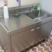 304廚房不銹鋼體式水槽櫃水池洗衣池洗碗萊洗手盆櫃家用戶外洗