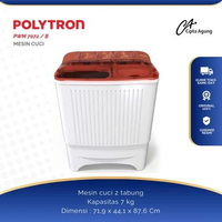 POLYTRON MESIN CUCI 2 TABUNG SERIES 7 KG 7KG 7072 N PWM-7072N 7072N PWM7072 PWM 7072 B PWM-7072 7072