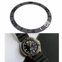 Replacement MOD Black Yacht-Master Ceramic Watch Bezel Insert for Casio Swordfish MDV106-1A MDV106B-2A MDV106G Scale Ring Insert