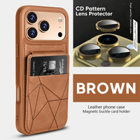 Two in One Magnetic Stand & Leather Attached Card Case untuk  17 Ultra Tipis Silikon Keseluruhan Pel