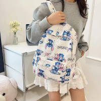 42 Cm Cute Stitch Backpack for School & Travel| Cute Cartoon Backpack for School & Travel Stitch Car