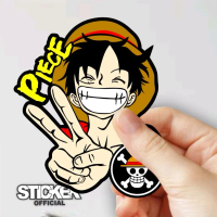 Sticker Official One Piece Luffi Piece Damai Sticker Putih Dan Hologram Untuk Hp Leptop Scooter Term