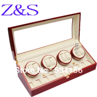 watches boxes 8+9 authentic Luxury piano paint 4 swivel plate automatic watch winder ,automatic watch winder