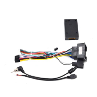 WQLSK Car Media Android Radio Player 16Pin Wire Harness With Canbus Box For Chevrolet Trax Cruze Aveo Buick Regal Power Cable