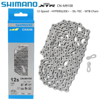 SHIMANO XTR M9100 Chain 12-Speed HYPERGLIDE+ - SIL-TEC - MTB Chain CN-M9100 with Quick-link Assembly SIL-TEC Treatment Orginal