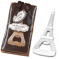 New Creative Eiffel Tower Shape Beer Wine Opener Chrome Can Beer Bottle Opener Kitchen Bar Tools for Wedding Party Favor Gifts