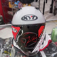 HELM KYT NFJ SOLID ORIGINAL DOUBLE VISOR - Flat Visor - DD Ring - SNI DOT - M-XXL M Asphalt Grey Glo