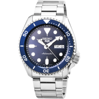 【SEIKO 精工】SEIKO精工次世代5號機械鋼帶腕錶-藍水鬼(SRPD51K1)