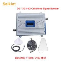 Saikiot Mobile Signal Booster Amplifier 2G 3G 4G 900 1800 2100MHZ Network Booster 4G Mobile Signal Repeater Signal Booster 4G