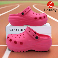 Lateny Sandal Kodok Wanita Kekinian Sandal Jelly Wanita Selop Sandal Baim Jibbitz Wedges Platform