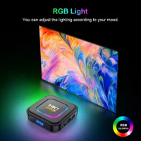 HK1 RBOX K8 Home Theater Bluetooth WiFi 6 RGB Light Set Top Box RK3528 Smart TV Box Android 13 8K