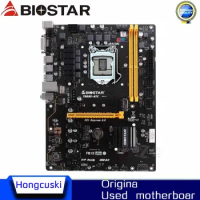 For Biostar TB250-BTC 6GPU 6PCIE B250 Motherboard Used original TB250 LGA 1151 DDR4 32G M.2 NVME mining board
