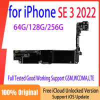 Original Logic Board For iPhone se 2022 Motherboard 128gb Clean iCloud 64gb Mainboard Unlocked iOS Update Plate for SE 3 2022