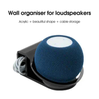 Speaker Wall Holder Strong Bearing Capacity Space-Saving Acrylic Mini Smart Speaker Bedside Storage Rack for Apple Homepod Mini
