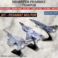 Diecast Pesawat Jet Tempur Miniatur Bahan Metal F-16 Fighting Falcon F-35 B2 Spirit Kado Anak Laki C
