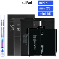 Battery For iPad Mini 5 4 3 2 1 Mini1 Mini2 Mini3 Mini4 Mini5 Replacement Lithium Polymer Tablet Bateria A1538 A1445 A1546 A1550