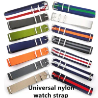 18mm 20mm 22mm Universal wristband Canvas nylon watch strap NATO watchband for Rolex Longines Tissot Swatch for SEIKO OMEGA IWC