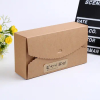 Brown Kraft Paper Box, 20*11*6cm Candy biscuit moonCake Box Handmade Food Packaging Box Gift Paper Boxes 1pcs/lot