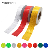 VOOFENG High Visibility Reflective Car Sticker Self-Adhesive Warning Tape for Bike Multi-Color 5cmX50m