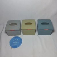 KOTAK BOX TISU BAHAN PLASTIK POLOS MOTIF ROTAN TEMPAT DISPENSER WADAH PENYIMPANAN TISSUE MULTIFUNGSI