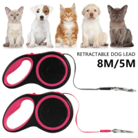 Retractable Pet Walking Lead Cord Durable Extending Leash Tape Rope