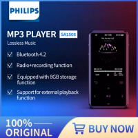 Philips Original MP3 MP4 Player with E-book Bluetooth Screen Touch Recording AB repeat Function/FM Radio Running Music