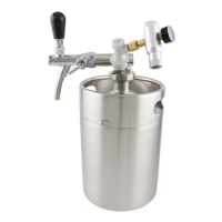 Homebrew 5L Mini Beer Keg Pressurized Growler Tap System and Co2 Charger Portable Kegerator Kit