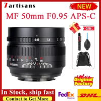 7artisans MF 50mm F0.95 APS-C Large Aperture Prime Lens for Sony E Canon EOS-M Canon RF Fuji FX Nikon Z Z50 Micro 4/3