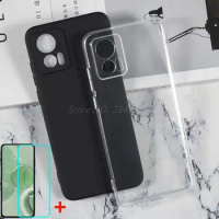 2in1 Camera Protection Glass For Motorola Edge 30 Lite Ultra-thin Clear Phone Case For Motorola Edge 30 Neo 6.28" Soft TPU Cover
