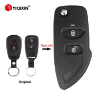 YIQIXIN Modified Flip Remote Car Key Shell For Kia Carens For Hyundai Elantra Santa Atos Trajet Fe Tucson IX35 Eagle Terracan