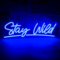 Stay Wild Neon Sign Wall Decor Letter ป้าย LED Neon Light Sign สำหรับตกแต่งห้อง USB Powered สำหรับ Bar Party ของขวัญสำหรับวัยรุ่น Neon