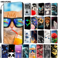 Leather Flip Cover For Moto G14 G54 G84 Case Magnet Wallet Stand Cover for Motorola Moto Edge 40 Neo 5G E22 E22i Coque G14 6.5''