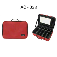Armando Caruso Large Soft Beauty Case Koper Make Up Travel Armando Caruso 033 Red