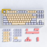 XDA Keycaps for Mechanical Keyboard Marshmallow Theme 128 Keys PBT Dye Sub Purple 68 75 84 87 96 980 Layout GK61 Anne Pro 2