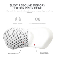 Car Lumbar Support Back Pain Relief Back Pillow Mesh Spine Protect Ergonomic Headrest Sleeping for Office Chair Car Accessories