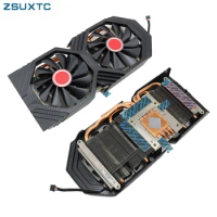 FDC10U12S9-C RX580 RX590 GPU Fan For XFX Radeon RX 590 580 GME Black Wolf Graphics Card Cooling radiator