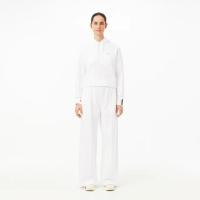 【LACOSTE】女裝-雙面運動寬長褲(白色)