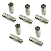 Lot 10pcs Banggood RF Coax F Female to PAL Male Connector 9.5 TV Antenna Connector Adapter