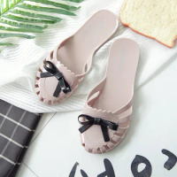 Summer New Women's Shoes Sandals Flat PVC Jelly Shoes Women's Beach Slippers Women's Trendy Toe Shoes Fashion Shoes